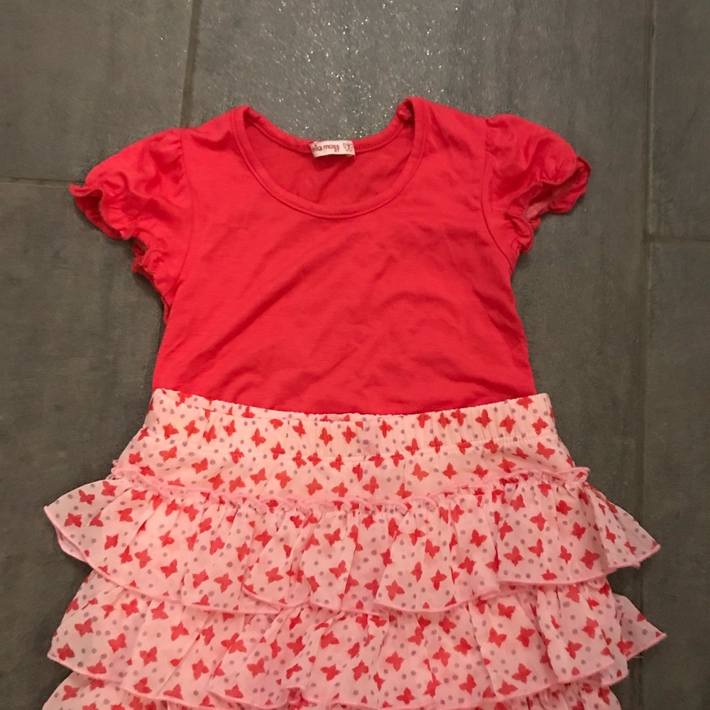 Ella Moss Girls shirt and Skirt Outfit